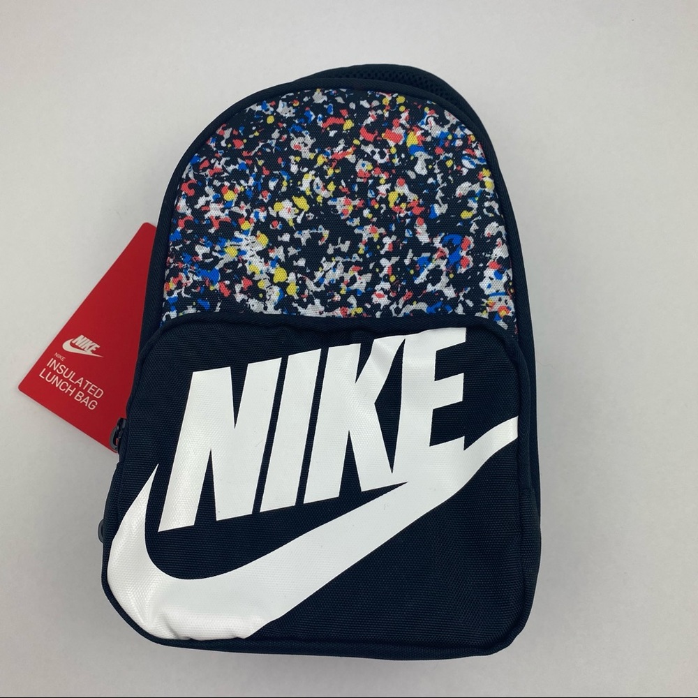 Nike Insulated Kids Lunch Tote Bag Black/Multi NWT - Picture 2 of 15